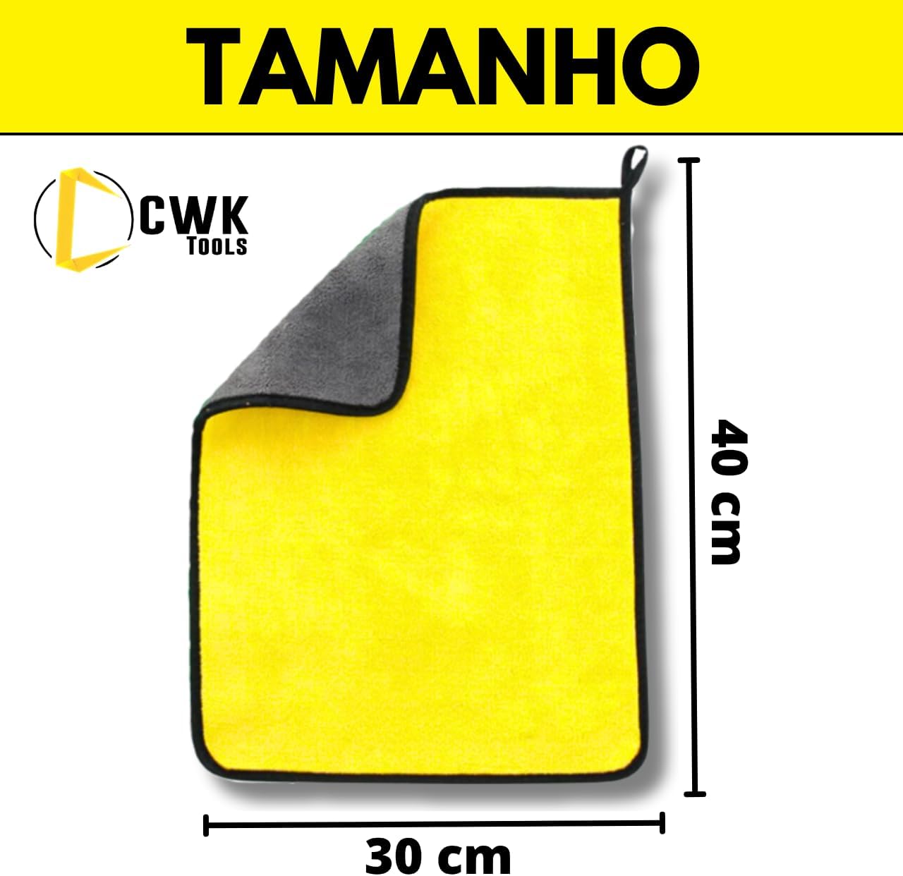 Kit 6 Peças Lavagem Automotiva com Flanela Microfibra 30x40cm + 5 Pincéis Detalhamento Interno e Externo – Limpeza de Carro, Moto, Roda, Painel, Grade, Estofado e Motor CWK Tools