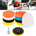 Kit Para Polimento 3 Polegadas Automotivo 11 Peças Com Adaptador M10 para Furadeira Parafusadeira Conjunto de Boinas para Polir Carro Moto